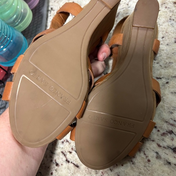 Franco Sarto Brown Leather Gladiator Sandals 8 - Picture 11 of 13